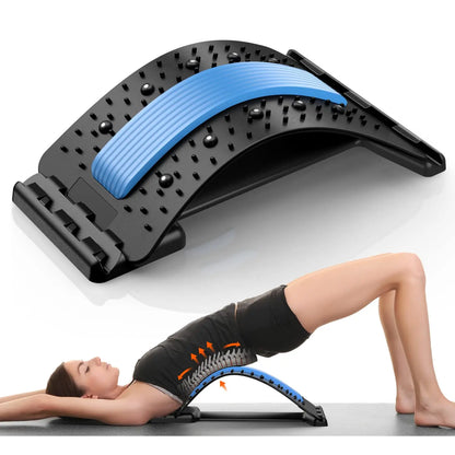 Back Stretcher for Back Pain Relief, Multi-Level Back Cracker Board, Lower and Upper Back Support for Herniated Disc